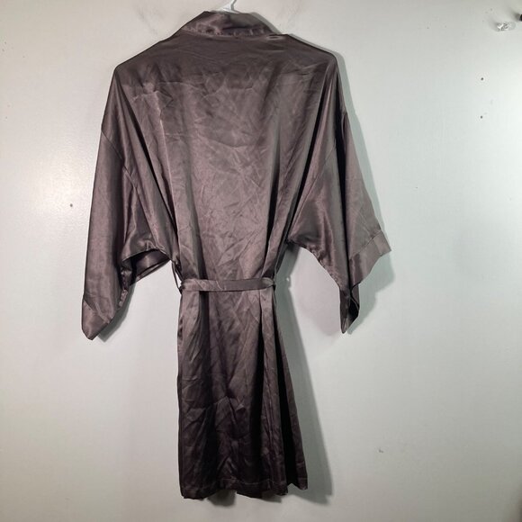 Womens Victorias Secret Angels Wrap Robe Satiny Feel Brown M/L Pockets Polyester - Picture 2 of 11